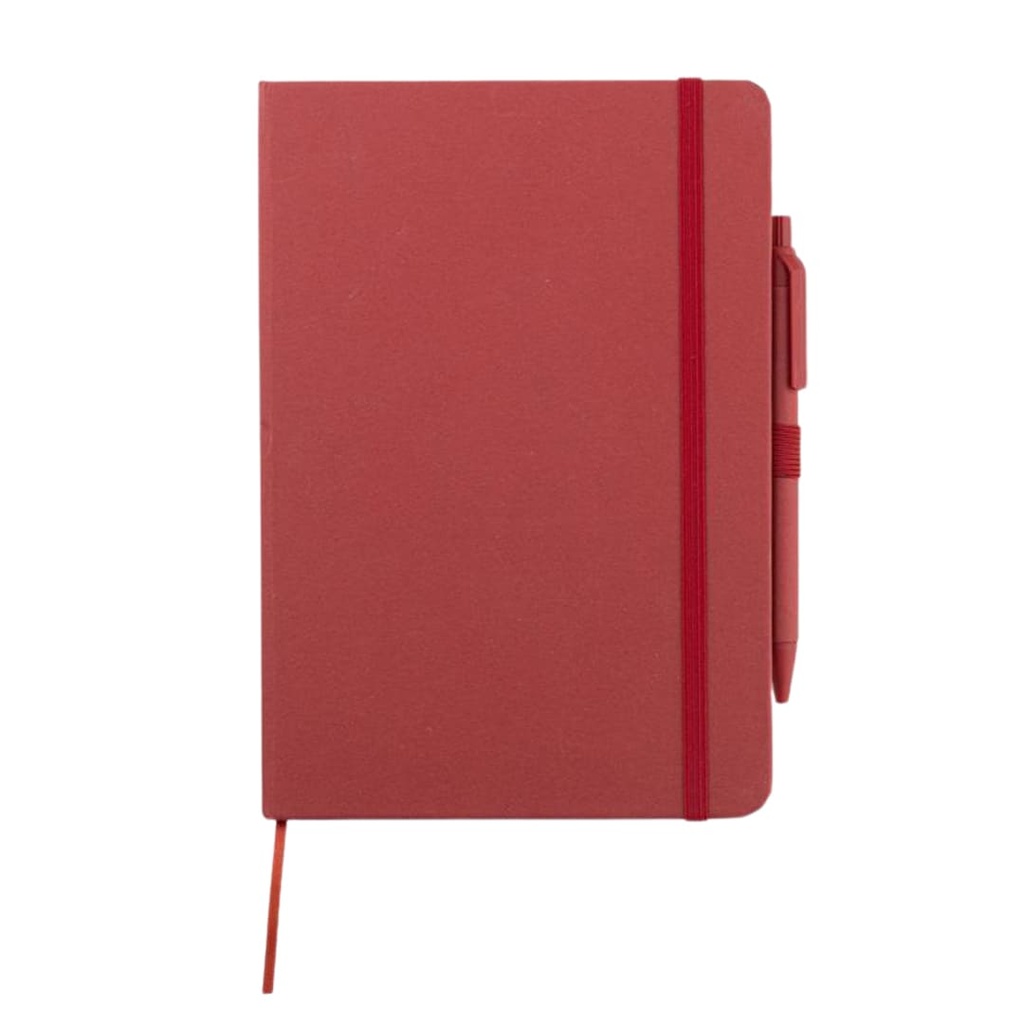 ABULA - eco-neutral® A5 Hard Cover Notebook & Pen Set - Cherry Paper