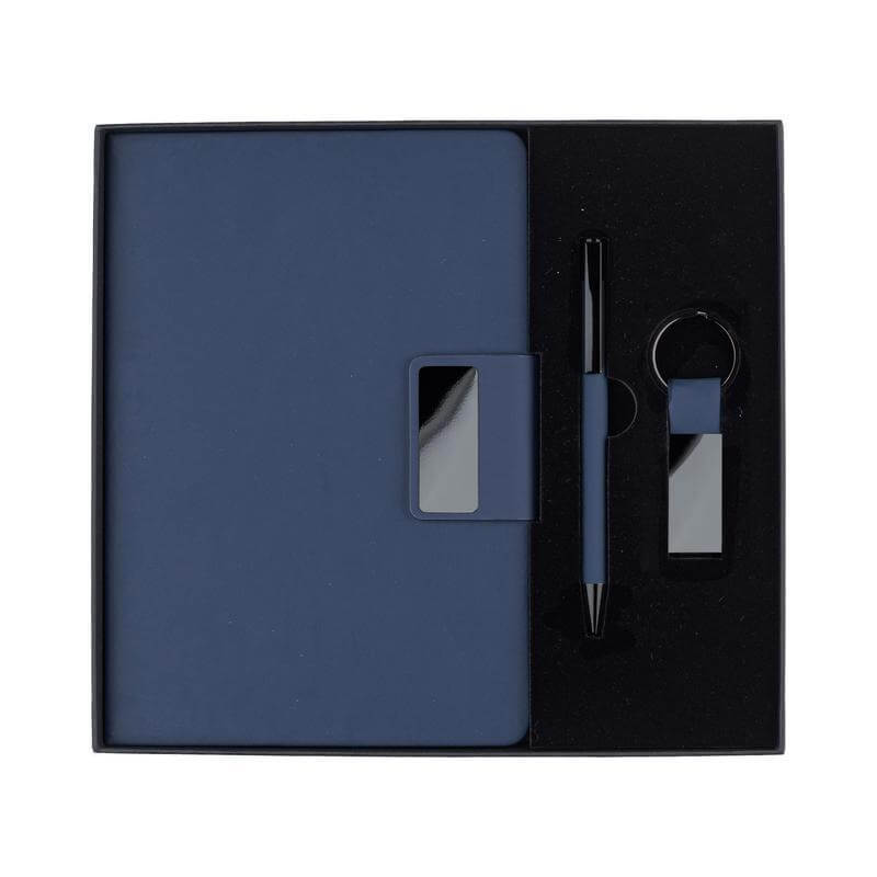 REGENT - Giftology Set of Notebook, Keychain and Pen - Blue