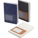 ADANA - Santhome Recycled Canvas A5 Hard Cover Notebook with PU Pocket - Navy