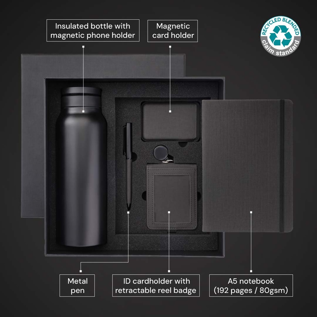 AVEIRO - CHANGE ZERO Sustainable 5pc Gratitude Gift Set - Black