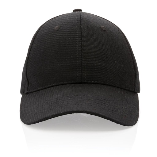 Impact AWARE™ 6 Panel 280gr Recycled Cotton Cap - Black