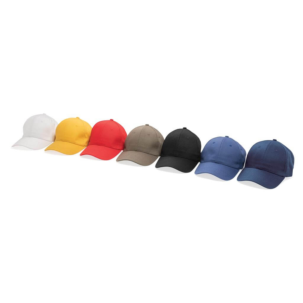 Impact AWARE™ 6 Panel 280gr Recycled Cotton Cap - White