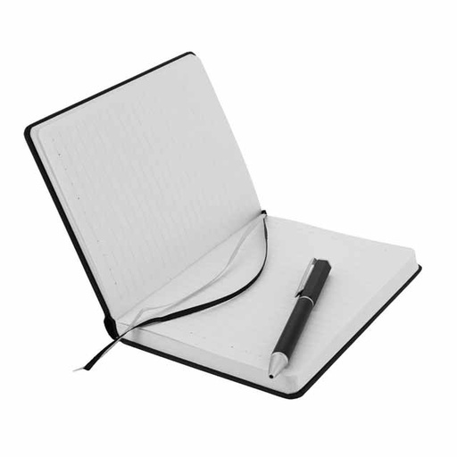 TOMAR - SANTHOME Set Of PU Thermo Notebook And Pen - Black