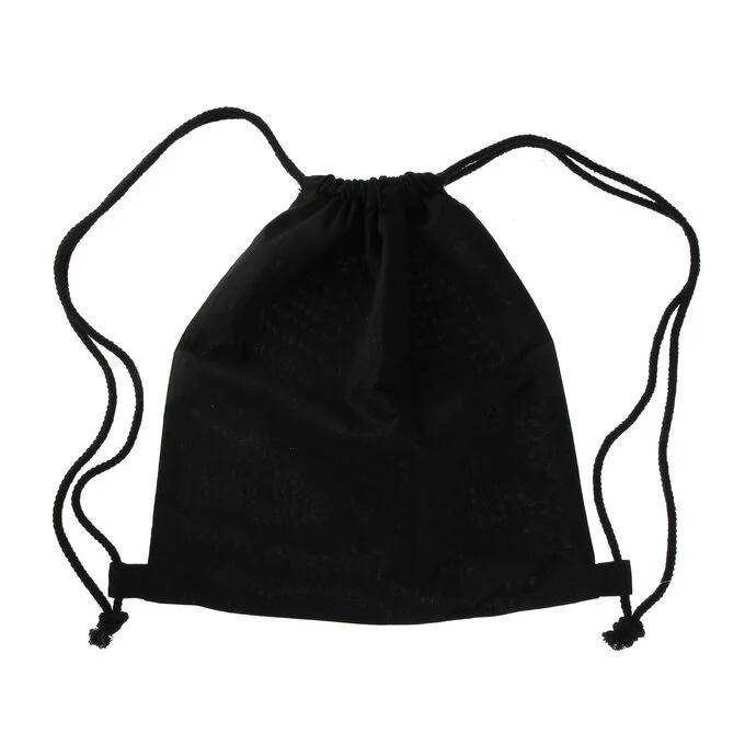 RINGE - Cotton Drawstring Bag - Black