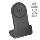 KORMAN - @memorii® Magnetic Phone Stand with 15W Wireless Charging and Remote Shutter - Black