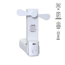 [ITPB 1250] ZEPHYR - @memorii 4-in-1 Fan Powerbank, Safety Alarm & Torch - White