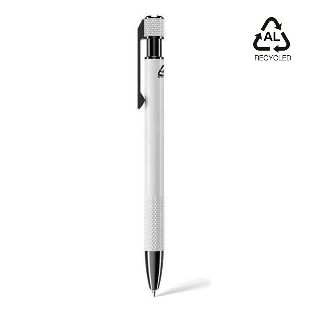 PILA - Recycled Aluminium Ballpoint Pen - White