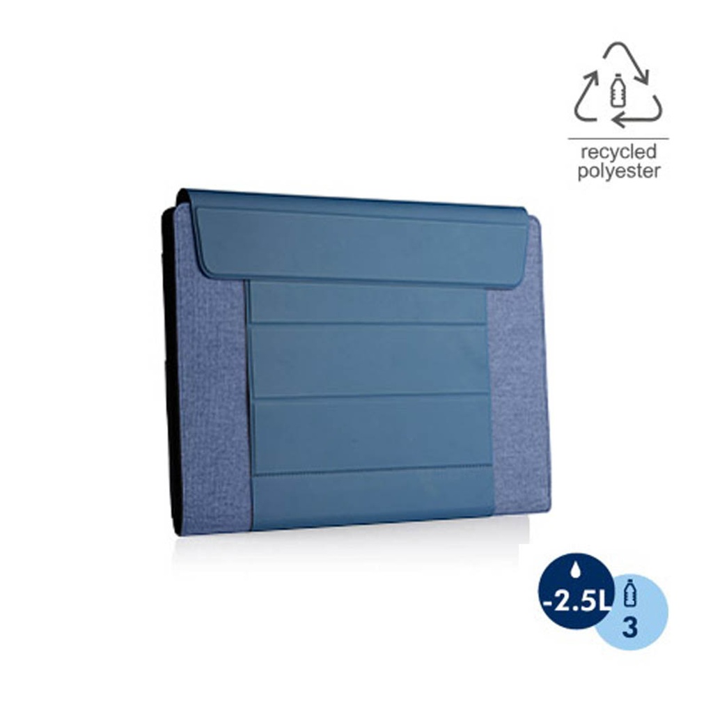 FULDA - CHANGE Collection RPET Laptop Case & Workstation - Navy Blue